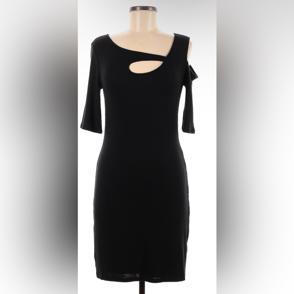 Goldray Black Cutout Bodycon Dress
